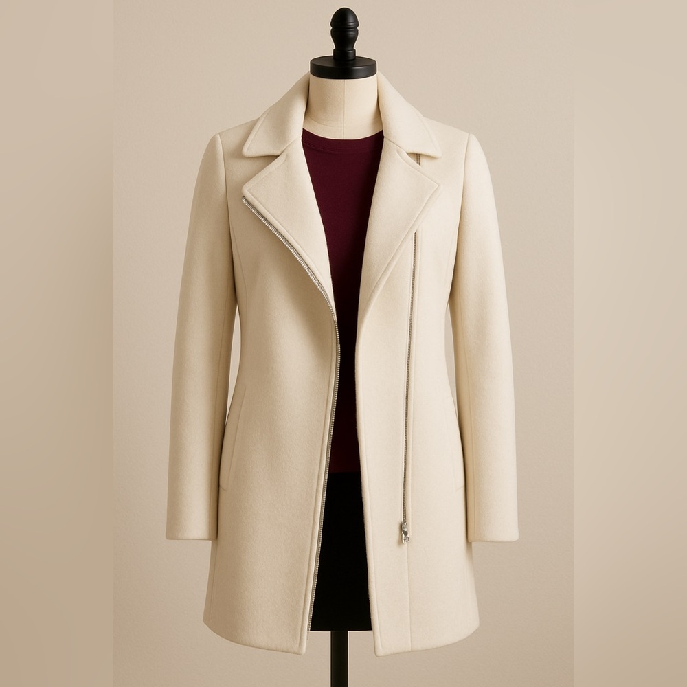 Elegant Cream Women's Coat